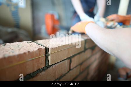 Man using special tools for work Stock Photo