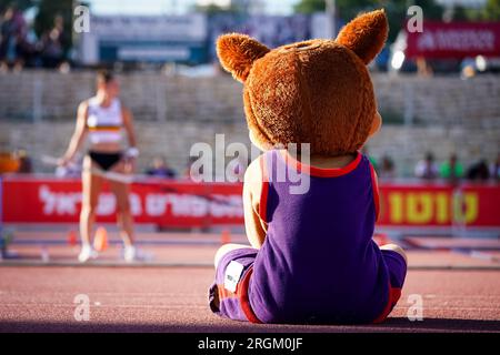 Jerusalem, Israel. 10th Aug, 2023. Illustration shows the Pole Vault Women Final at the European Athletics U20 Championships, Thursday 10 August 2023, in Jerusalem, Israel. The European championships take place from 07 to 10 August. BELGA PHOTO COEN SCHILDERMAN Credit: Belga News Agency/Alamy Live News Stock Photo