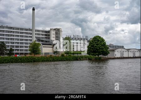 Rotterdam, South Holland, The Netherlands, July 3, 2023 -  The Van Nelle industrial heritage building, now a business and conference center Stock Photo