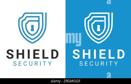 Tech Security Shield Logo Design Security Shield Lock Cyber Security Template Stock Vector