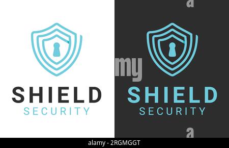 Tech Security Shield Logo Design Security Shield Lock Cyber Security Template Stock Vector