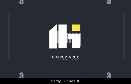 HI Alphabet letters Initials Monogram logo Stock Vector