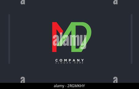 MD Alphabet letters Initials Monogram logo Stock Vector