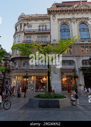 Elegant store on Knez Mihailova Street, a famous shopping area in the city of Belgrade, Serbia, August 10, 2023. Stock Photo