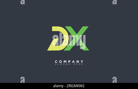 DX Alphabet letters Initials Monogram logo Stock Vector