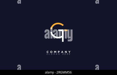 GT Alphabet letters Initials Monogram logo Stock Vector