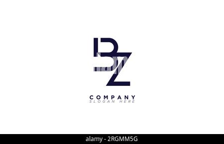 BZ Alphabet letters Initials Monogram logo Stock Vector