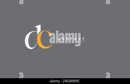 DC Alphabet letters Initials Monogram logo Stock Vector
