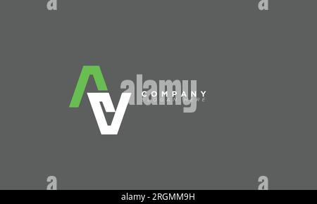 AV Alphabet letters Initials Monogram logo Stock Vector