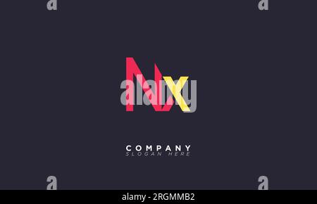 NX Alphabet letters Initials Monogram logo Stock Vector