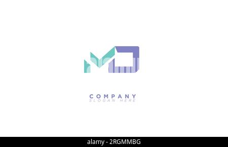 MD Alphabet letters Initials Monogram logo Stock Vector