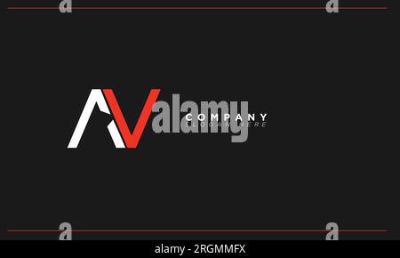 AV Alphabet letters Initials Monogram logo Stock Vector