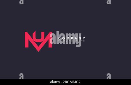 UM Alphabet letters Initials Monogram logo Stock Vector