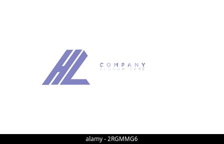 HL Alphabet letters Initials Monogram logo Stock Vector