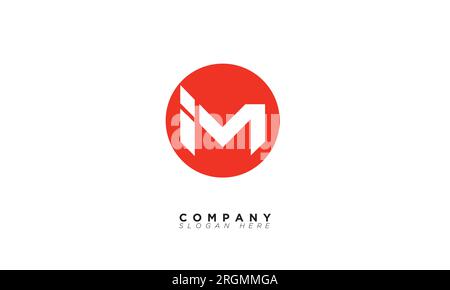 IM Alphabet letters Initials Monogram logo Stock Vector