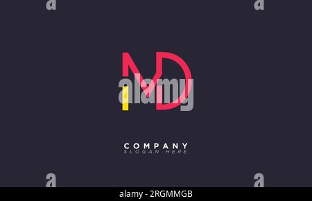 MD Alphabet letters Initials Monogram logo Stock Vector