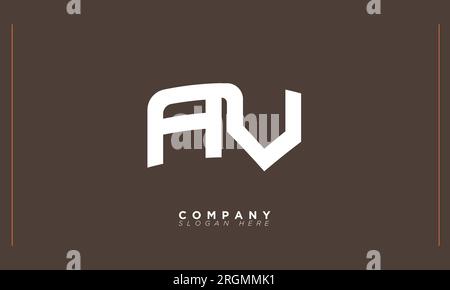 AV Alphabet letters Initials Monogram logo Stock Vector