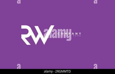 RW Alphabet letters Initials Monogram logo Stock Vector