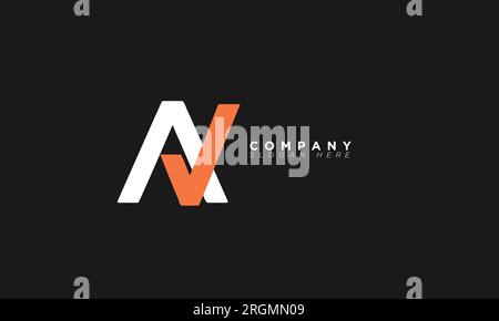 AV Alphabet letters Initials Monogram logo Stock Vector