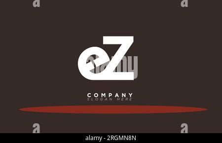 EZ Alphabet letters Initials Monogram logo Stock Vector