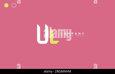 UL Alphabet letters Initials Monogram logo Stock Vector