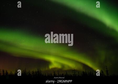 Northern lights on a rare occasion Stock Photo