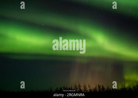 Northern lights on a rare occasion Stock Photo