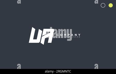 UA Alphabet letters Initials Monogram logo Stock Vector