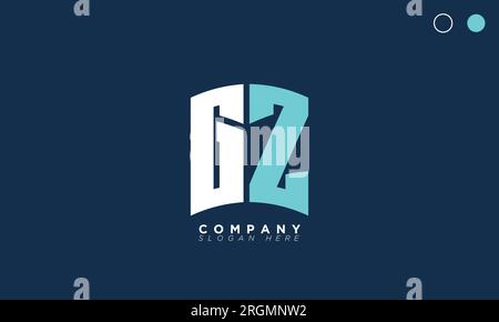 GZ Alphabet letters Initials Monogram logo Stock Vector