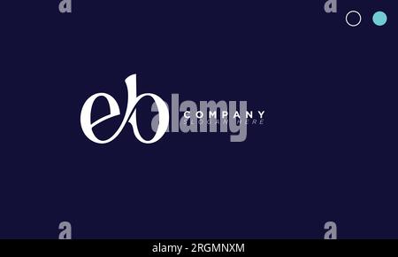 EB Alphabet letters Initials Monogram logo Stock Vector