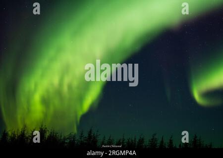 Northern lights on a rare occasion Stock Photo