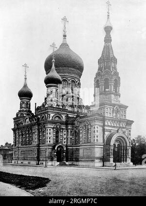 Russian Orthodox Church of St. Michael the Archangel on 12 Ujazdowskie Ave., Warsaw, Poland ca. 1910-1926 Stock Photo