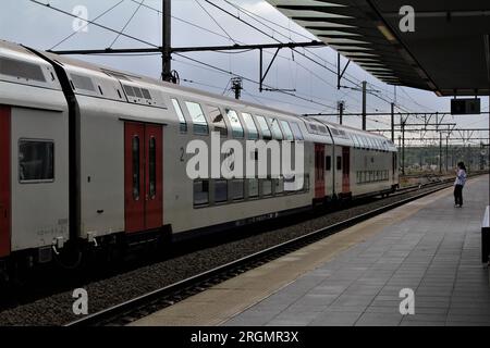 Railway station, Bruges, Belgium Stock Photo