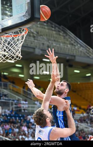 Athens, Lombardy, Greece. 10th Aug, 2023. 14 GEORGIOS PAPAGIANNIS of Greece during the Aegean Acropolis Tournament match between Greece and Italy at Oaka Stadium on August 10, 2023, in Athens, Greece. (Credit Image: © Stefanos Kyriazis/ZUMA Press Wire) EDITORIAL USAGE ONLY! Not for Commercial USAGE! Stock Photo