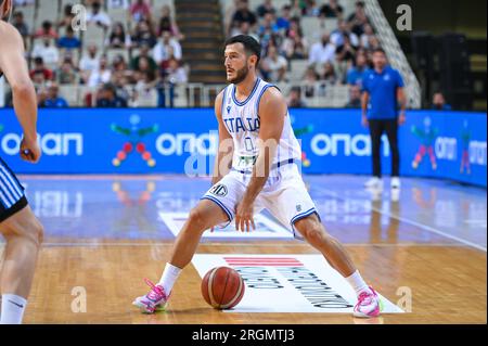 Athens, Lombardy, Greece. 10th Aug, 2023. 0 MARCO SPISSU of Italy during the Aegean Acropolis Tournament match between Greece and Italy at Oaka Stadium on August 10, 2023, in Athens, Greece. (Credit Image: © Stefanos Kyriazis/ZUMA Press Wire) EDITORIAL USAGE ONLY! Not for Commercial USAGE! Stock Photo