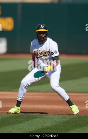 Oakland Athletics Esteury Ruiz Walks Back Editorial Stock Photo