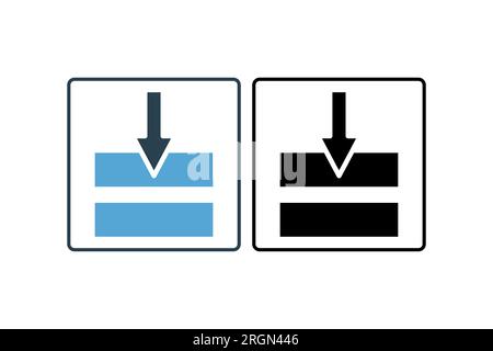 Downloaded icon. suitable for web site design, app, user interfaces. solid icon style. Simple vector design editable Stock Vector