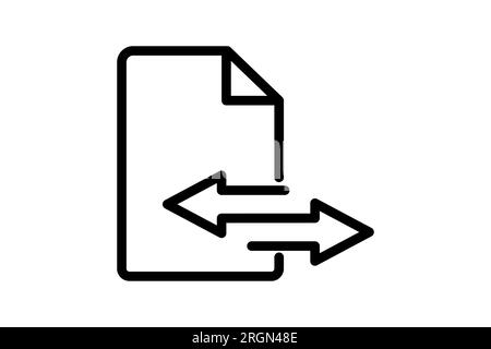 Transfer icon. suitable for web site design, app, user interfaces. line icon style. Simple vector design editable Stock Vector