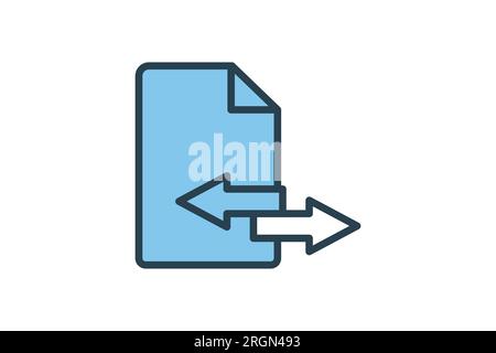 Transfer icon. suitable for web site design, app, user interfaces. flat line icon style. Simple vector design editable Stock Vector