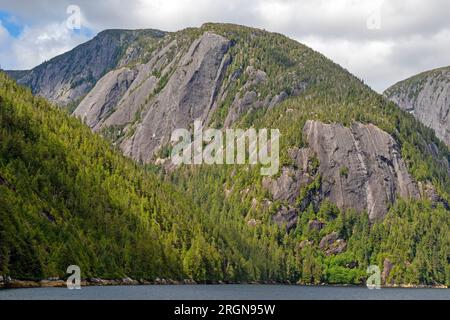 Cliffs in Rudyerd Bay, Misty Fjords National Monument Stock Photo