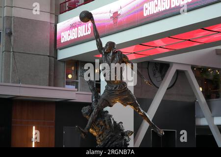 Michael Jordan Statue Now Lives Inside United Center Atrium - Near