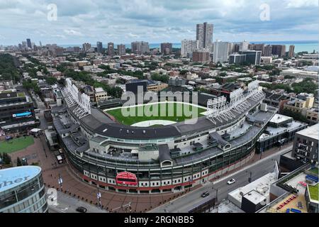 A general overall aerial view of Guaranteed Rate Field, Monday, Aug. 7, 2023,  in Chicago. Photo via Credit: Newscom/Alamy Live News Stock Photo - Alamy