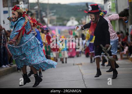 Tixtla, Guerrero, Mexico. 10th Aug, 2023. Danza de los viejitos, one of the most representative dances of the central region of the state of Guerrero. (Credit Image: © Luis E Salgado/ZUMA Press Wire) EDITORIAL USAGE ONLY! Not for Commercial USAGE! Stock Photo