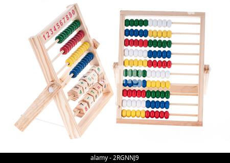 Abacus toy for child on white bacground Stock Photo