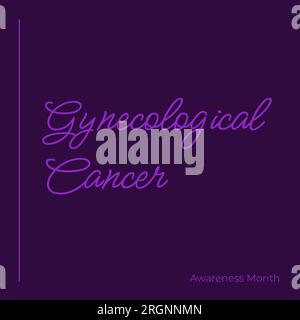 Composite of gynecological cancer awareness month over purple background Stock Photo