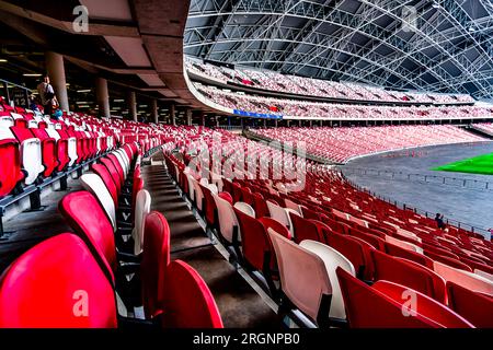 Interior view of Singapore Sport Hub, National Stadium. Stock Photo