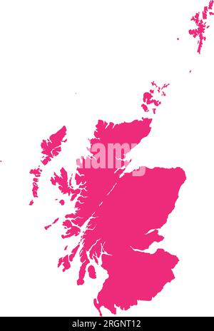 ROSE CMYK color map of SCOTLAND Stock Vector