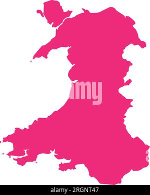 ROSE CMYK color map of WALES Stock Vector
