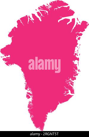 ROSE CMYK color map of GREENLAND Stock Vector