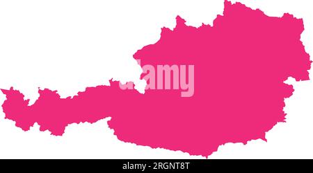 ROSE CMYK color map of AUSTRIA Stock Vector